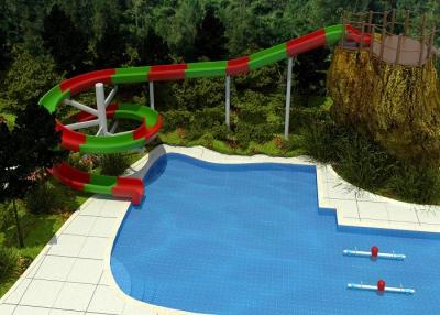 China 2 Person Outdoor Swimming Pool Slides For Family Resort / Adventure Park Water Slide for sale