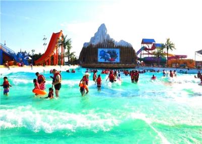 China 1000 People / 1000m2 1.2M High Water Park Wave Pool For Adults for sale