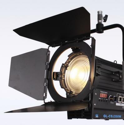 China Tungsten Replacement 200W LED Fresnel Light High TLCI/CRI for Television Studio Lighting for sale
