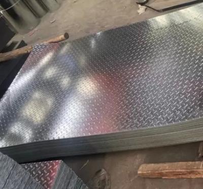China A36 Q235 Q345 Galvanized Steel Plate 2mm 8mm Low Carbon Galvanized Checker Plate for sale