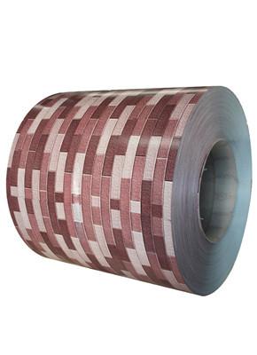 China Brick Pattern Steel Coil PPGI Color Coated For Prefab House And Fencing for sale
