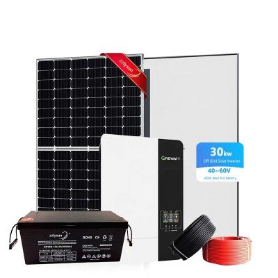 China Roof Mounting Off Grid Solar Energy System Complete Kit 25KW 30KW for sale