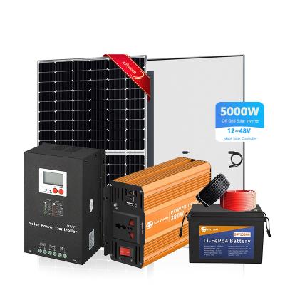 China Hybrid Solar Power Generator System 4KW 5KW Off Grid Pure Sine Wave for sale