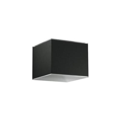China Cube Outdoor Solar Powered Garden Lights Matte Black Wall Light 2700K Rechargeable for sale