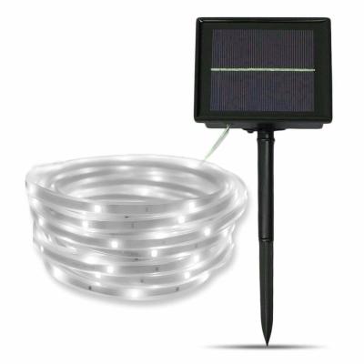 China Waterproof Outdoor Solar LED Strip Lights 2V 100mA IP44 Flexible Cold White for sale