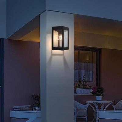 China Glass Panel Wall Mounted Outdoor Solar Lanterns Warm White Lights 3000K IP54 4W for sale