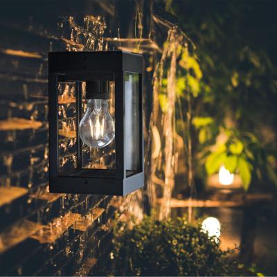 China Glass Panels Solar Wall Sconce IP54 Waterproof Outdoor Solar Wall Lantern Lights for sale