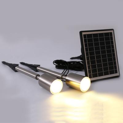 China 1W Solar LED Outdoor Spotlights Stainless Steel Lamp 3000K With Condenser Lens for sale
