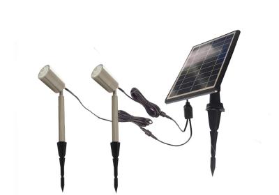 China Waterproof Solar Landscape Spotlights Stainless Steel Outdoor 3.7V 4000mAh for sale
