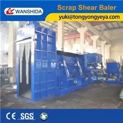 China 3pcs Shear Baler Manual Control Iron Scrap Baling Press In Air Cooling System for sale
