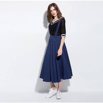 China Stunning modern style bandage long length denim skirts for sale