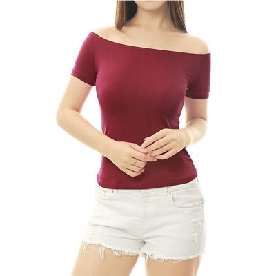 China Off The Shoulder Cute Clothing T Shirt For Women for sale