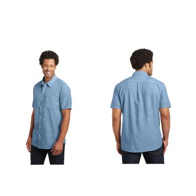 중국 2019의 신제품 남자의 셔츠 단추 간결 소매 판매용