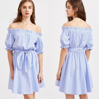 China High Quality Comfortable Sexy Ladies Women Off The Shoulder Casual Dresses for sale