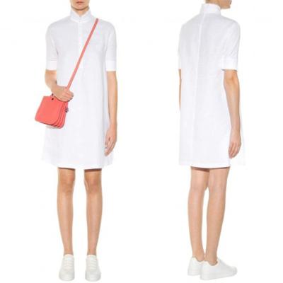 China Latest Women Casual Clothing Dresses White Pure Dress Linen for sale