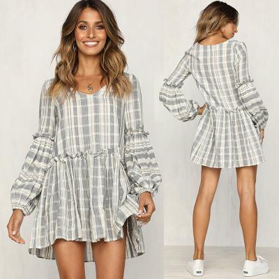 China Women Clothing 2018 Long Sleeve Cotton Summer Casual Dresses for sale