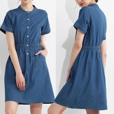 China Baumwolljeanskleid der Frauen-Sommer-Kleidungs-100% zu verkaufen