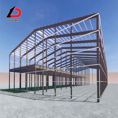 China Cuadro de acero soldado Edificios metálicos paneles de sándwich Estructura de acero prefabricada en venta