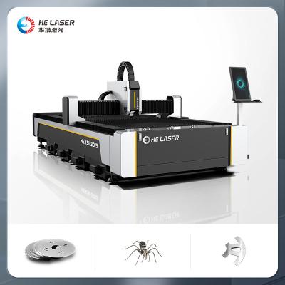 China Máquina de corte a laser de fibras industriais HE Laser para placa de aço com certificação CE à venda