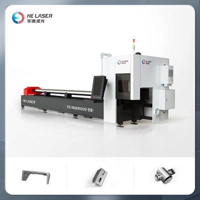 China Ronde / vierkant buis laser snijmachine 3000W glasvezel laser metalen snijmachine Te koop
