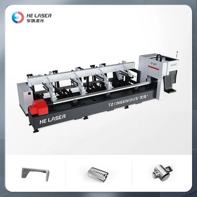 China Metal Tube Laser Cutting Machine ,  Industrial Automatic Pipe Cutting Machine for sale