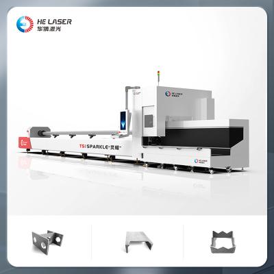 China SS Tube Cutting Machine Square / Circle Pipe Fiber Laser Cutting Machine for sale