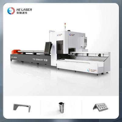 中国 材料節約 CNCチューブレーザー切断機 3KW 6KW SS / 炭素鋼パイプのために 販売のため
