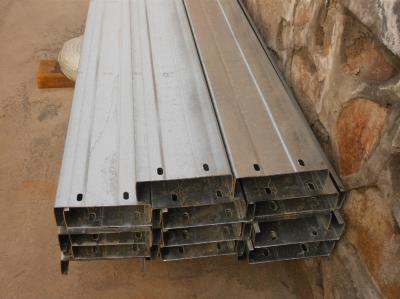 China Automatic Drilled Holes Steel Building Purlins , Cold Rolled Steel C Purlin  for sale