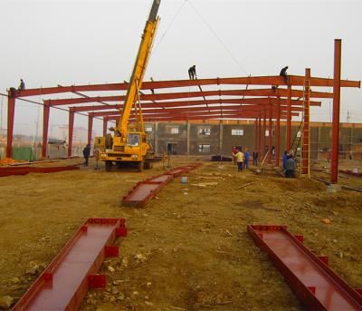 China Iso9001 / Sgs Steel Warehouse Structure , Large Span Metal Frame Warehouse for sale