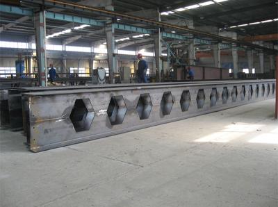 China Fabricated Welded Heavy Structural Steel Construction Materials Prime Hot Rolled Honey Comb Roof H Beams for sale