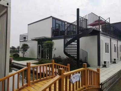 China Luxury 2 Bedroom Prefab Container Homes 20 Foot Rock Wool Roof for sale