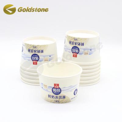 China Glossy Lamination Ice Cream Containers Leak Resistant Sustainable Paper Cups for sale