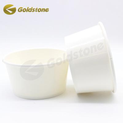 China Eco Friendly Paper Bowls White Square Bottom White Disposable Bowls For Hot Soup for sale