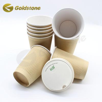China 8oz Secure Lids Coffee Disposable Drinking Cups For On - The - Go Consumption for sale