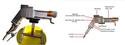 China 2000W Fiber Laser Handheld Welding Head With 5m 10m Cable Length for sale