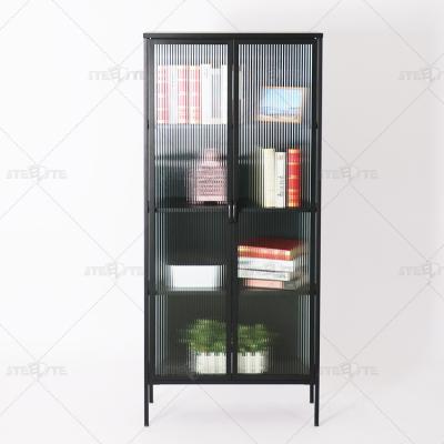 China Dismantled nordic bookcase with glass door à venda