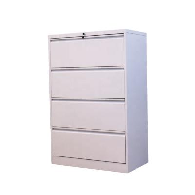 China Knocked Down Wide Steel Closet Drawer Boxes / Horizontal Lockable File Cabinet 4 Drawer Pedestal for sale