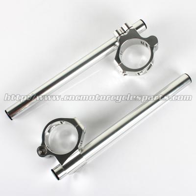 China 46mm Adjustable Aluminum Motorcycle Clip On Handlebars ZX6R ZX9R ZRX 1100 1200 CNC Machined for sale