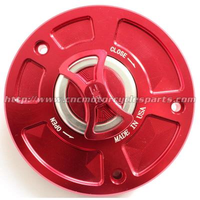 China Aluminum Motorcycle Gas Caps / Replacement Fuel Cap Cover For Kawasaki Ninja 650R ER6n Versys for sale