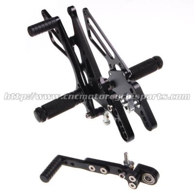 China CNC Aluminum Parts Adjustable Motorcycle  Rearsets For Suzuki Gsxr600 for sale