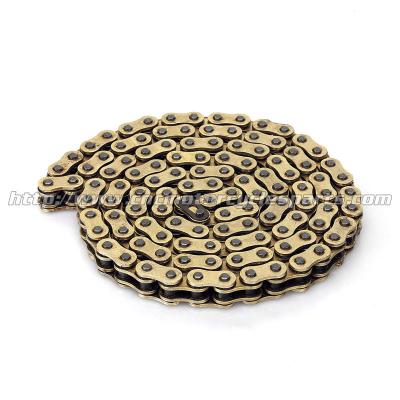 China Dirt Bike Parts Copper-plated Motorcycle Chain Yamaha YZ 250F WR 450F MN Gold for sale