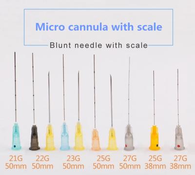 China Lastic Surgery Cosmetic Cannula Sterile 21G Blunt Tip Needle for sale