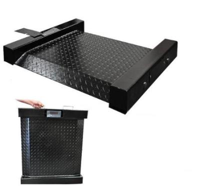 Chine l'échelle RS232 de plancher de profil bas de 3000Kg 5x5 Digital a produit avec les pieds réglables à vendre