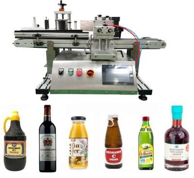 China 40 Bottles/Min Benchtop Automatic Labeling Machine For Pepper Jar Clamp Type for sale