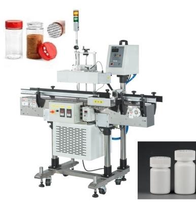 China Pharmaceutical Water Cooled Continuous Induction Sealing Machine For Plastic Bottles for sale