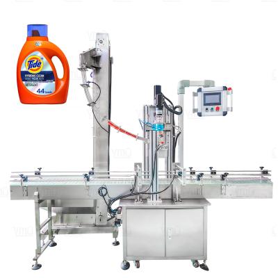 China Plastic Bottle Bucket Twist Off Closing Lock Automatic Cap Feeding And Screwing Machine for sale