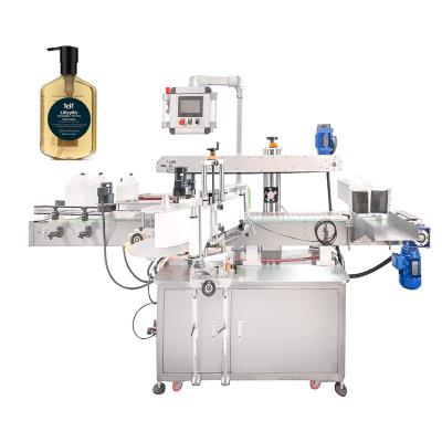 China SUS 304 Automatic Single Side Barrel Bucket Labeler Flat Surface Bottle Labeling Machine for sale