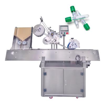 China Automatic Blood Collection Tube Labeling Machine 10ml Vial Syrup Blood Test Tube Labeling Machine en venta