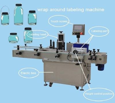 China Anticorrosive Automatic Plastic Round Bottle Labeling Machine Printer And Applicator 20-120pcs/Min for sale