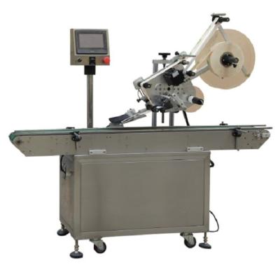 China 750W Flat Surface Top Bottom Labeling Machine Table Top label Applicator for sale